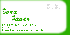 dora hauer business card